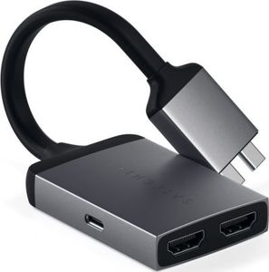 Adapter USB Satechi USB-C Dual - HDMI x2 Szary  (ST-TCDHAM) 1