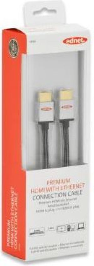 Kabel Ednet HDMI - HDMI 1m srebrny (84480) 2