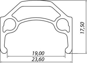 Accent Obręcz Accent Pathfinder 27,5" 32 otworów, czarna uniwersalny 2