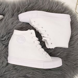 Big Star Trampki na koturnie sneakersy białe Big Star FF274A192 36 5