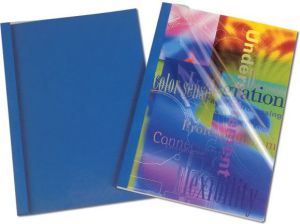 Fellowes okładki do termobindowania Prestige 1,5mm niebieskie, 100 szt. 1-8 kartek (53171) 1