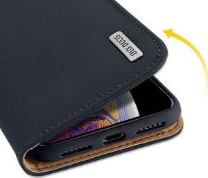 Dux Ducis DUX DUCIS Wish skórzane etui pokrowiec ze skóry naturalnej iPhone 11 niebieski uniwersalny 6