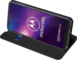 Dux Ducis DUX DUCIS Skin Pro kabura etui pokrowiec z klapką Motorola One Macro czarny uniwersalny 4