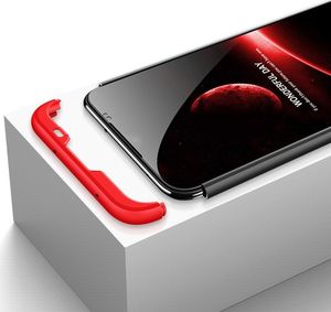 GKK GKK 360 Protection Case etui na całą obudowę przód + tył Xiaomi Redmi Note 8T czarno-czerwony uniwersalny 6
