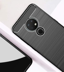 Hurtel Carbon Case elastyczne etui pokrowiec Nokia 7.2 / Nokia 6.2 niebieski uniwersalny 5