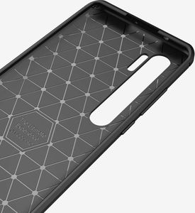 Hurtel Carbon Case elastyczne etui pokrowiec Xiaomi Mi Note 10 / Mi Note 10 Pro / Mi CC9 Pro czarny uniwersalny 3