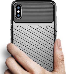 Hurtel Thunder Case elastyczne pancerne etui pokrowiec iPhone XS Max czarny uniwersalny 3