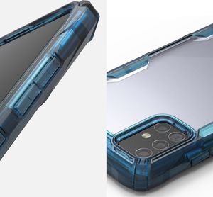 Ringke Ringke Fusion X etui pancerny pokrowiec z ramką Samsung Galaxy A71 niebieski (FUSG0040) uniwersalny 4