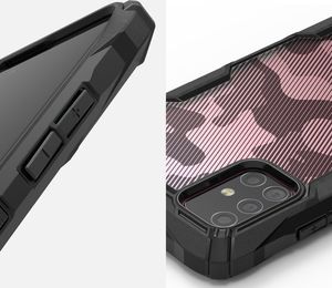 Ringke Ringke Fusion X Design etui pancerny pokrowiec z ramką Samsung Galaxy A71 czarny Camo Black (XDSG0024) uniwersalny 6