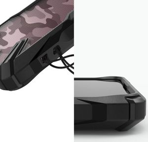 Ringke Ringke Fusion X Design etui pancerny pokrowiec z ramką Samsung Galaxy A71 czarny Camo Black (XDSG0024) uniwersalny 7