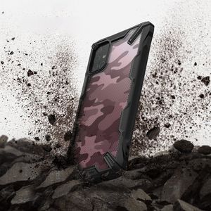 Ringke Ringke Fusion X Design etui pancerny pokrowiec z ramką Samsung Galaxy A71 czarny Camo Black (XDSG0024) uniwersalny 8