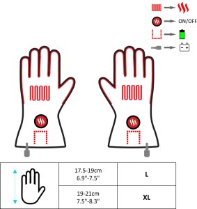Glovii Ogrzewane rękawice motocyklowe, rozmiar: L 6