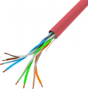 Przewód Lanberg UTP 100 MB/S 305m drut czerwony (LCU5-10CC-0305-R) 2