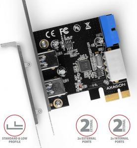 Kontroler Axagon PCIe 2.0 x1 - 2x USB 3.0 (PCEU-232VL) 3