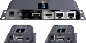 PremiumCord PREMIUMCORD HDMI 1-2 splitter+extender po CAT6/6a/7, FULL HD, 3D 1