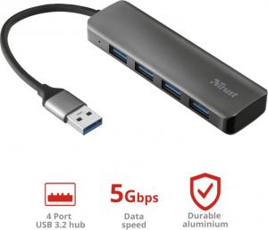 HUB USB Trust Halyx 4x USB-A 3.2 Gen1 (23327) 3