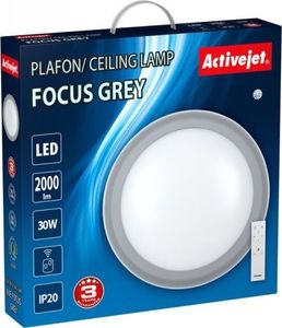 Lampa sufitowa Activejet Plafon LED Activejet AJE-FOCUS Grey + pilot 1