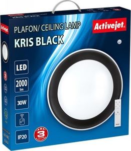 Lampa sufitowa Activejet Plafon LED Activejet AJE-KRIS Black + pilot 1
