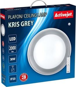 Lampa sufitowa Activejet Plafon LED Activejet AJE-KRIS Grey + pilot 1