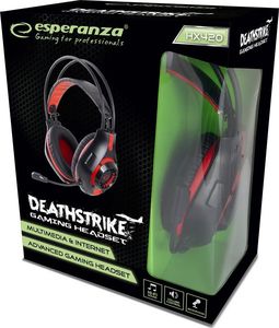 Słuchawki Esperanza Deathstrike Czerwone (EGH420R) 4