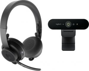 Kamera internetowa Logitech Brio 4K + Logitech Zone Wireless, zestaw (991-000309) 2