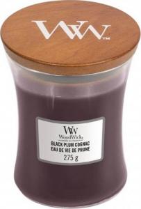 WoodWick Black Plum Cognac świeca zapachowa 275g (92023E) 1
