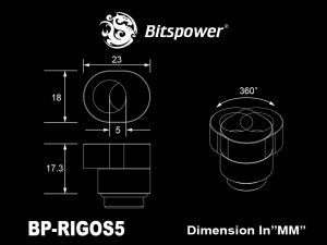 BitsPower Bitspower X-Cross Adapter G1/4 Zoll AG auf G1/4 Zoll IG - 5mm Ve 2