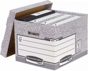 Fellowes Bankers Box System z FSC pudło na archiwa ze zdejmowanym wiekiem FastFold, 1 szt. (00810-FFEU) 1