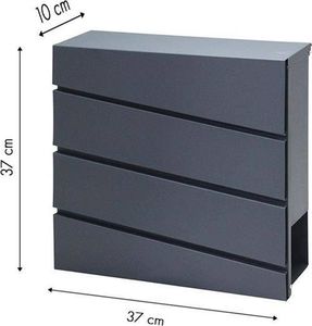 Goodhome Skrzynka na listy antracyt GOODHOME 5