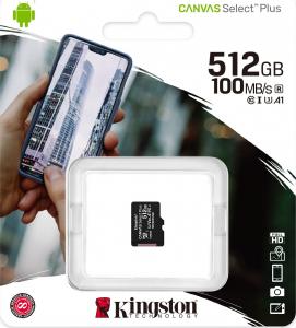 Karta Kingston Canvas Select Plus MicroSD 512 GB Class 10 UHS-I/U3 A1 V30 (SDCS2/512GBSP) 3