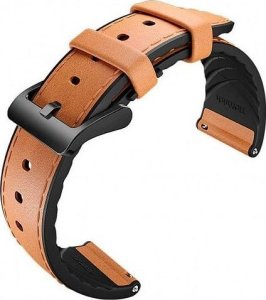 Mobvoi Pasek skórzany do Ticwatch Pro brązowy 1
