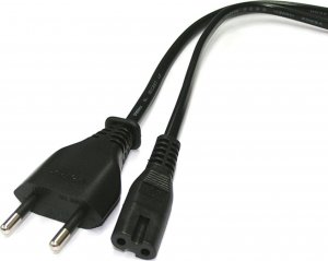 Kabel zasilający Kabel przedłużacz kabla zasilającego 230V, widelec-230V 2pin F, 2m, czarny, 2 pinová koncovka 1