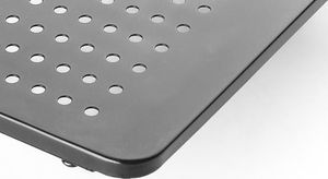 Podstawa pod monitor, miejsce na klawiaturę, czarny, stal, 20 kg nośność 5