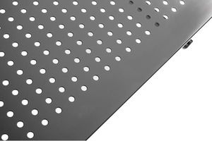 Podstawa pod monitor, miejsce na klawiaturę, czarny, stal, 20 kg nośność 6