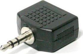 Adapter AV Rozgałęziacz, Audio, Jack (3,5mm) 2x F-Jack (3,5mm) M, 0, stereo, czarna 1