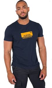 Alpha Industries Koszulka męska BOX Logo granatowa r. S (198505-435) 1