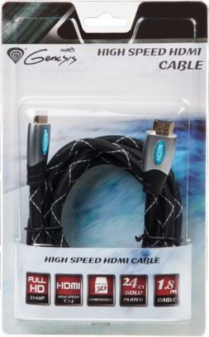 Kabel Natec HDMI - HDMI 1.8m srebrny (NKA-0557) 2