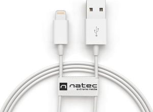 Kabel USB Natec USB-A - Lightning 1.5 m Biały (NKA-1535) 1