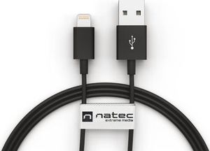 Kabel USB Natec USB-A - Lightning 1.5 m Czarny (NKA-1536) 1