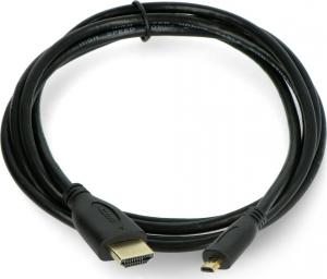 Kabel Lanberg HDMI Micro - HDMI 1.8m czarny (CA-HDMI-12CC-0018-BK) 1