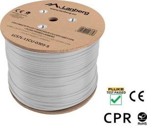 Przewód Lanberg Kabel SFTP kat-7 305m drut CU CPR + Fluke Passed 1