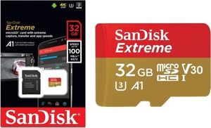 Karta SanDisk Extreme MicroSDHC 32 GB Class 10 UHS-I/U3 A1  (MICROSD_32GB_U3) 1