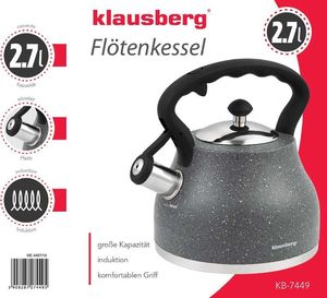 Klausberg CZAJNIK Z GWIZDKIEM KLAUSBERG 2,7L KB-7449 2