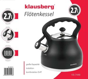 Klausberg CZAJNIK Z GWIZDKIEM KLAUSBERG 2,7L KB-7448 2