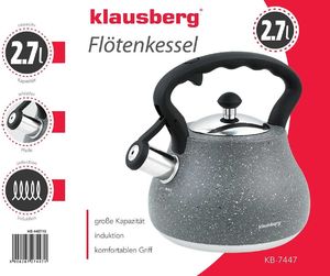Klausberg CZAJNIK Z GWIZDKIEM KLAUSBERG 2,7L KB-7447 2