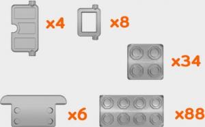 Marioinex Klocki Cegły Junior 140 Okna + Drzwi (902 387) 3