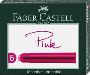 Faber-Castell Naboje krótkie różowe 6szt FABER CASTELL 1