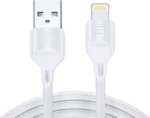Kabel USB Rock Space USB-A - Lightning 1 m Biały (2255) 1