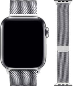 Alogy Bransoleta Milanese pasek Alogy do Apple Watch 1/2/3/4/5 38/40mm srebrna uniwersalny 2