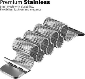 Alogy Bransoleta Milanese pasek Alogy do Apple Watch 1/2/3/4/5 38/40mm srebrna uniwersalny 5